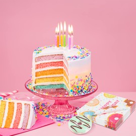 60 Pack Donut Party Decorations Donut Napkins, 13 x 13 Inches Donut Grow Up Party Napkins Happy Birthday Paper Napkins for Birthday Party Supplies Donut Party Table Decorations (Donut)