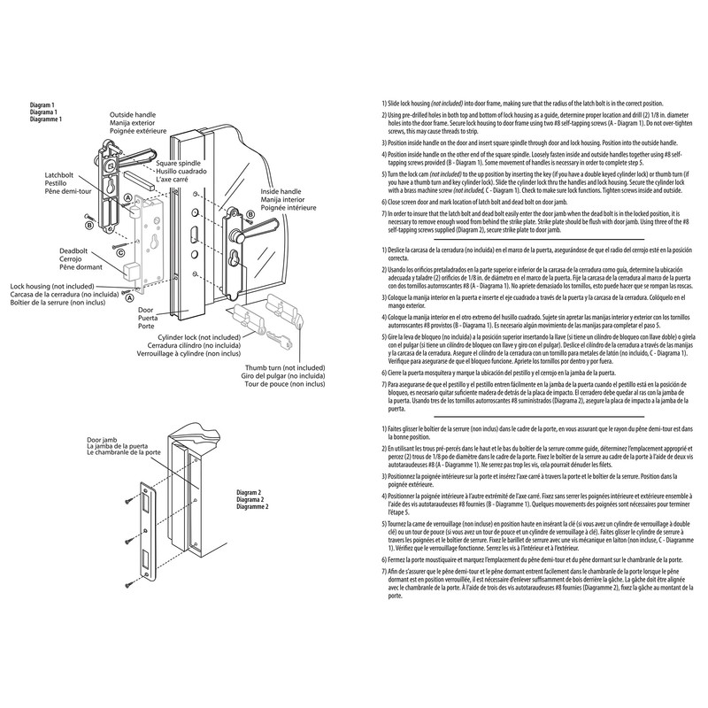 Prime-Line K 5063 Diecast Security Storm of Screen Door Lever