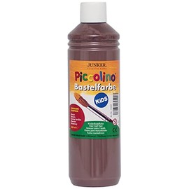 Piccolino 111517 Children's Craft Paint Kids Brown 500 ml Gouache Tempera Children's Water-Based Paint for Nursery Primary School