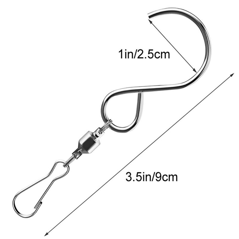 10 PCS Stainless Steel Swivel Hooks Clips for Hanging Wind