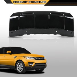 CNNELL Front Bumper Lower Skid Plate Cover Towing Eye Hook Compatible with Land Rover Range Rover Sport 2014-2017 LR045039, LR045040, LR095427 Bumper Board Trim