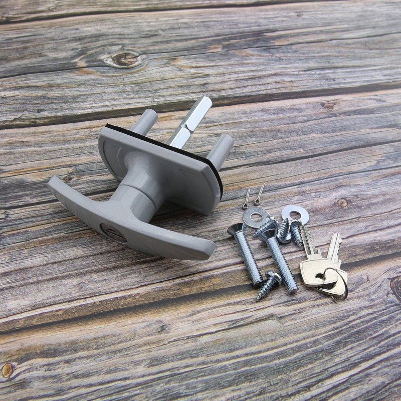 Silver Door Guard Locking Garage Door Lock 50mm Shaft 35mm