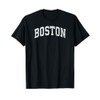 Distressed Boston Basic Vintage College Style T-Shirt