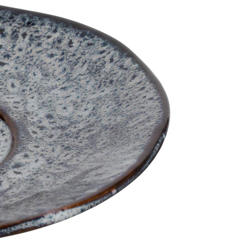 LEONARDO HOME 18590 Matera Ceramic Saucer 15 cm Anthracite, Charcoal