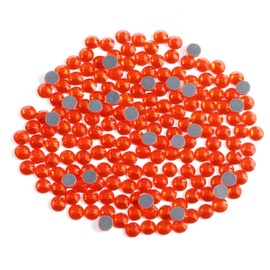 6000PCS Hotfix Rhinestones Bulk, Orange Rhinestones for Crafts Clothes,Hotfix Crystals DIY Decoration, SS10, 2.7-2.9mm