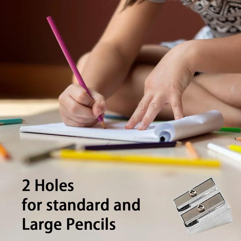 8 Pcs Handheld Metal Pencil Sharpener, Metal Pencil Sharpener, Small