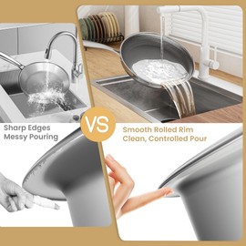 YRenZ Non Stick 18/10 Stainless Steel Frying Pan – 12 Inch Non Stick Skillet, Three-Layer Heat Conductive Cookware, Ergonomic Handle, Easy to Clean, Oven & Induction Safe