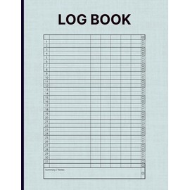 Log Book – Large Multipurpose 7 Column Tracker Notepad - 120 Numbered Pages with 31 Rows per Page + Totals Row | Tick Boxes & Customisable Columns: Track Income & Expenses, Inventory, Orders, Accounts, Mileage, Maintenance, Visitors, Donations & More