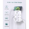 Addtam Multi Plug Wall Outlet, Surge Protector Wall Mount with