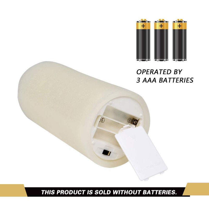 H-BLOSSOM Flickering Flameless Candles Battery Operated Real Wax Pillar Candles