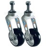 Wheelchairparts.Net ALUMINUM CASTER FORK (SILVER) ASSEMBLY WITH WHEELS. CHOOSE YOUR