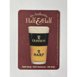 Guinness Lot of 6 Vintage Guinness Harp Half & Half All Irish Beverage Beer Bar Coaster
