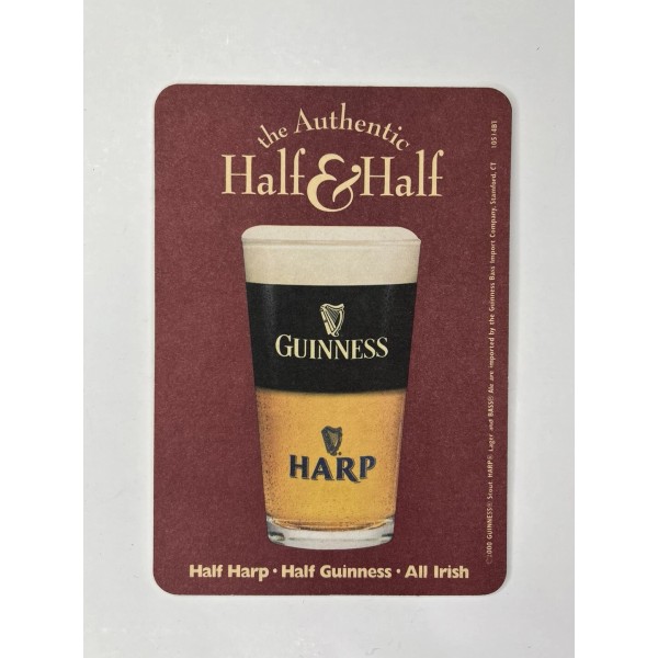 Guinness Lot of 6 Vintage Guinness Harp Half & Half