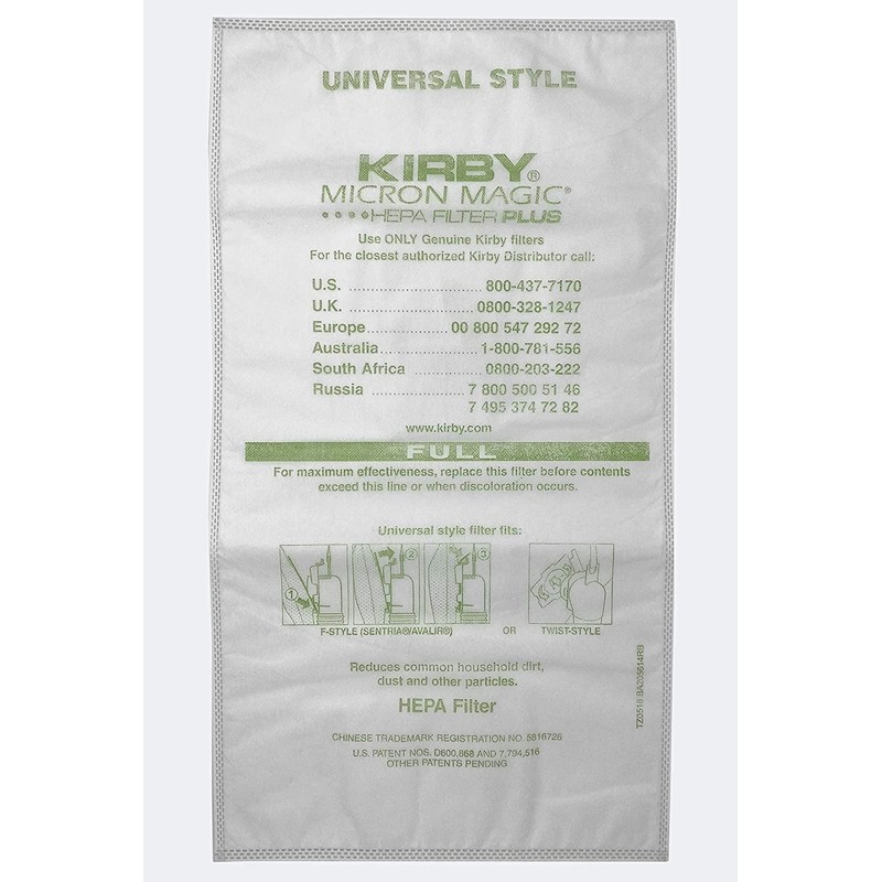 Kirby 204811 Filter Bag Six Pack Micron Magic HEPA (6
