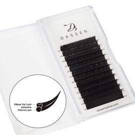 Dassen Ellipse Flat Eyelash thickness 0.15/0.20mm Curl C/D Mix-8-15mm Lasting Blooming Lashes Single 8-15mm | Super Matte Classic Lash Extensionse Classic Lash Extensions