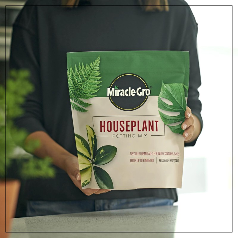 Miracle-Gro Houseplant Potting Mix: Fertilized, Perlite Soil for Indoor Gardening,