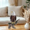 Generic Perching Bald Eagle Statue Resin Ornament Desk Decoration Decorative
