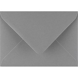 C6 Coloured envelopes for A6 Greeting Cards Wedding Invitation Crafts 114x162mm - Pack of 75 (Dark Grey)