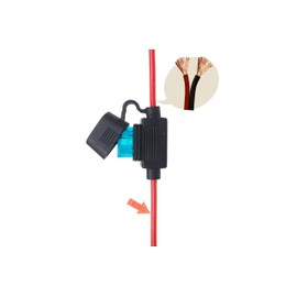 CUZEC - Cable de extensión de 1,8 m 16 AWG con abrazadera de batería de 12 V/24 V y adaptador de encendedor de cigarrillos (1,8 m de largo)