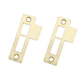 3-1/2" Brushed Brass Mortise Door Strike Plate Replacement Model 312AB Latch Striker Keeper 3.5"
