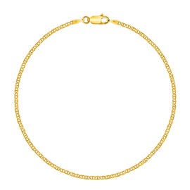 Planetys - 18ct Yellow Gold Plated Sterling Silver Bracelet - Width 2.4mm, Sterling silver, yellow gold, silver