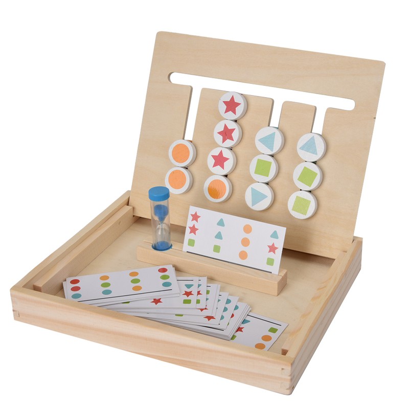 Children Educational Toy Four Color Wooden Blocks Logical Thinking Training
