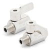 U.S. Solid 1/4" 304 Stainless Steel Mini Ball Valve with