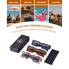 JM Fully Magnified Reading Sunglasses Women with Spring Hinge, Fashion