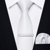 YourTies White Skinny Ties for Men 2.4" Satin Slim Necktie
