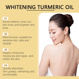 Turmeric Body Oil, Kurkuma Körperöl, Anti Aging Hautpflege Glow Oil für Gesicht und Körper, Curcuma Öl für Feuchtigkeit, Strafft die Haut, Körperpflege Glatte Haut