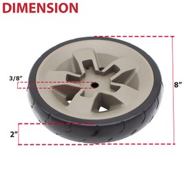 67445 8-inch Grill Wheels with Insert Replacement for Weber Genesis II/II LX Gas Grills, Weber Genesis II E310 E315 S310 S335 S240 S410 and More (2017 and Newer), 2PCS Heavy Duty Caster Wheels