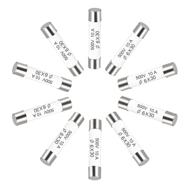 uxcell Ceramic Cartridge Fuse Nickel Plated Brass End Cap Quick