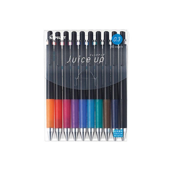 Pilot juice up 03 Retractable Gel Ink Pen, Hyper Fine Point 0.3mm, LJP-20S3, 10 Color Set