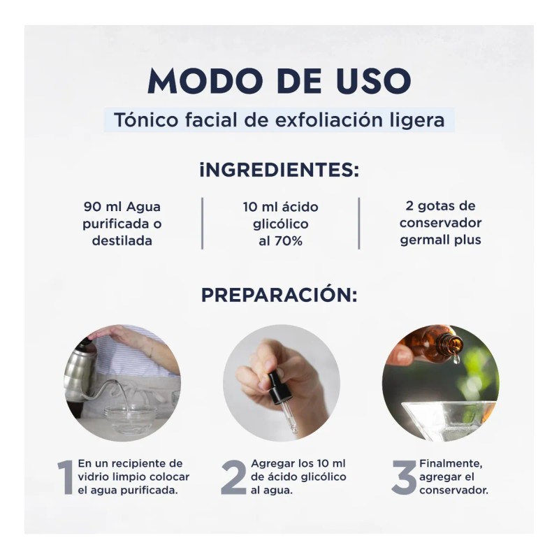 Ácido Glicólico Cosmético 70% Hebbe Skincare 50ml Rostro Piel Sensible