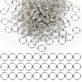 2000 Pcs Open Jump Rings, Metal Round Ring Connectors for Necklace Bracelet Chain, DIY Making Jewelry Findings, 10mm