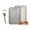 Titanium Cutting Board Double-Sided for Kitchen with Knife Sharpener –