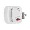 Fastec White Leonardo RV/Camper Trailer Entry Door Lock Latch
