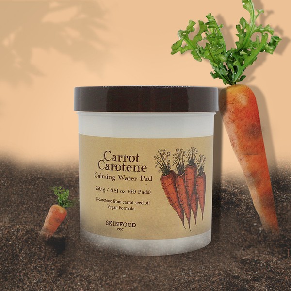 SKINFOOD Carrot Carotene Calming Water Pads 60 Carrot Pads /