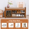 PETKABOO Shoe Bench with Hidden Drawer and Side Holder, 2