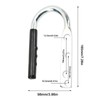 Trailer Coupler Lift Handle Galvanized Steel Rubber Tongue Handle for