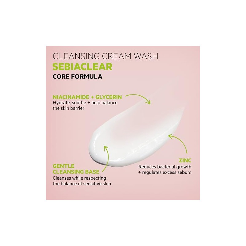 SVR Sebiaclear Creme Lavante Crema Limpiadora Facial para Piel con