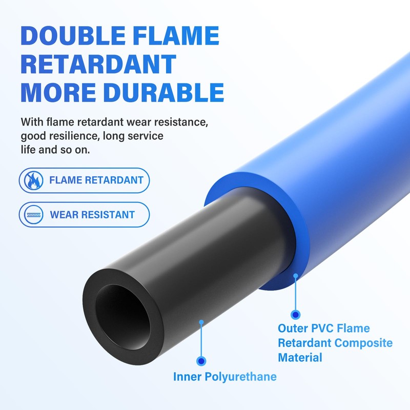 TAILONZ PNEUMATIC Blue 6mm OD 4mm ID Polyurethane PU Double-Layer