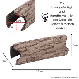 GarPet Aquarium Terrarium Decorative Tree Bark Cave Reptiles Snake Tree Trunk Spawning Tube Fish Clay Spawning Cave Hiding Place