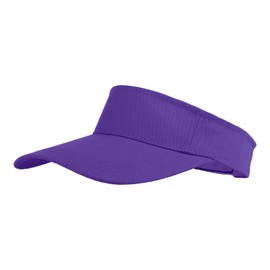 TopTie Sun Sports Visor Hat Plain Solid Cotton Visors Adjustable Sun Caps for Women Men Youth-Purple