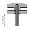 STEINBACHER© Stainless steel glass dot holder, diameter 52 mm, flat