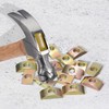 sourcing map M8 Half Moon Nuts Washers, 12 Pcs Iron