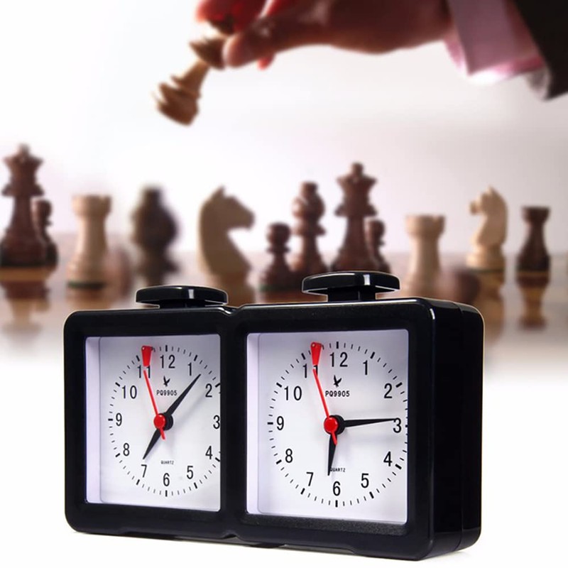 Chess Clock Timer, Professional Quartz Analog Chess Clock for Tournament,