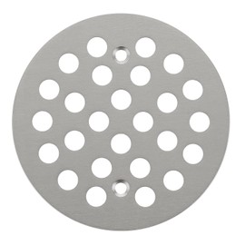 4-1/4 Inch Screw-in Round Shower Drain Cover Replacement Floor Drainer Grate with Screws (Brushed Nickel)