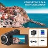 Muitune Camcorder Video Camera QHD 2.7K 56MP 16X Digital Zoom