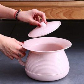 HEALLILY Portable Toilets Plastics Urine Pots with Lids Urine Buckets Potty Urinals for Children and Baby 1pc (Pink)
